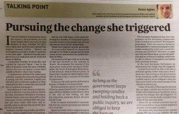 Pursuing the change she triggered – Peter Agius